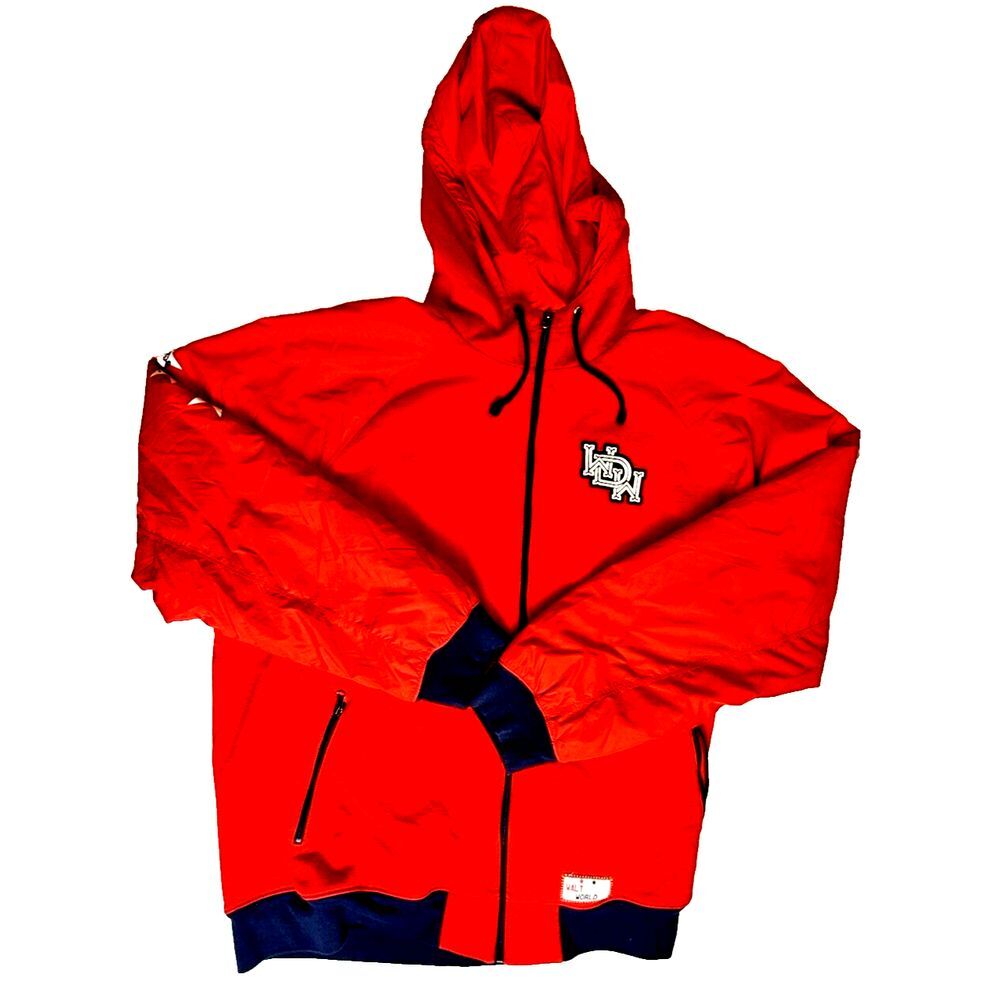 Walt Disney World Parks 2XL Jacket Windbreaker Coat Hooded Red 71 Mickey Hoodie